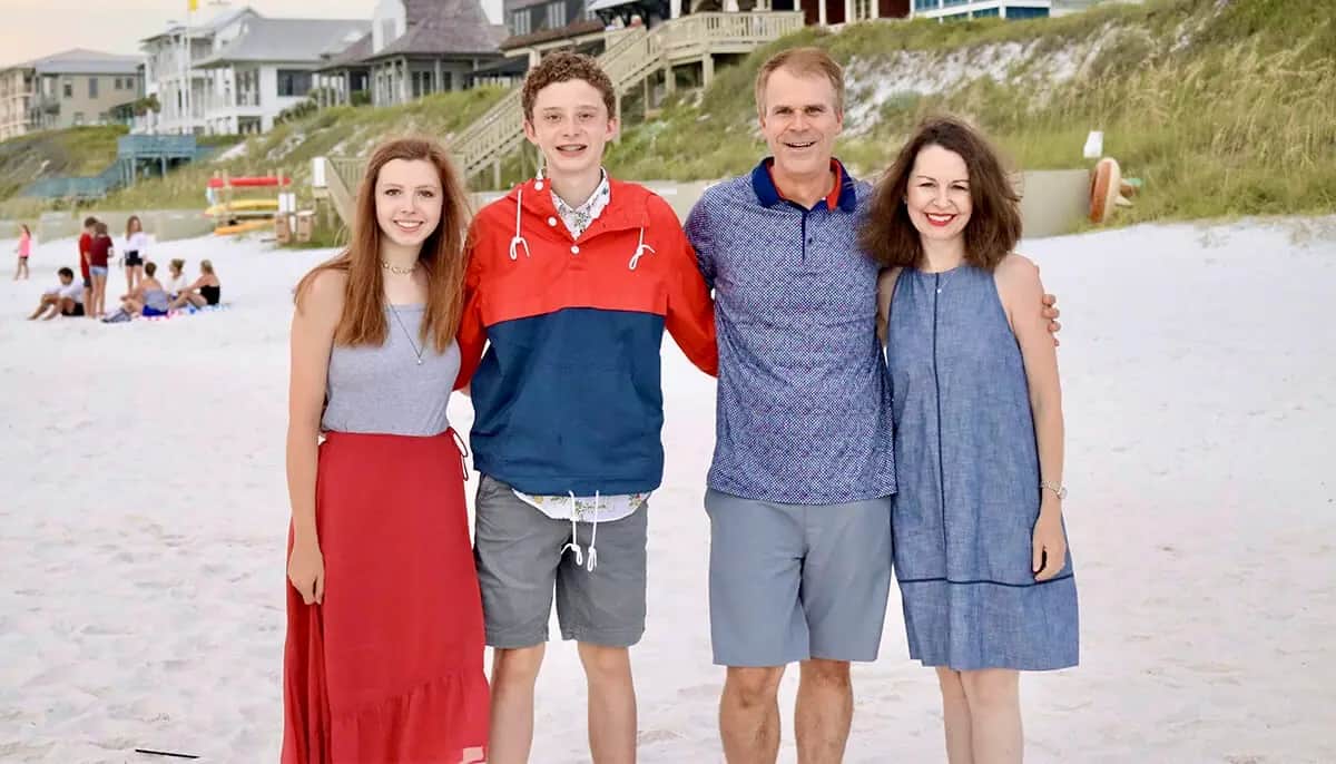 Blaise Timco, founder of School Estate, with his family