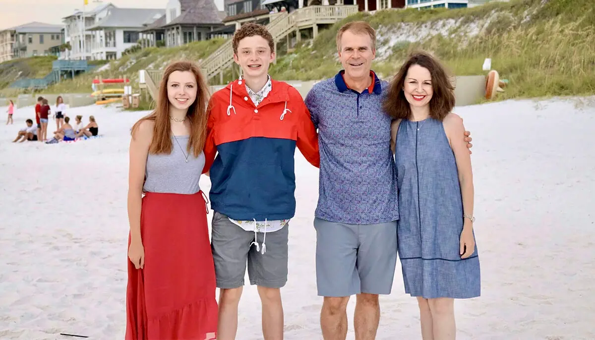Blaise Timco, founder of School Estate, with his family